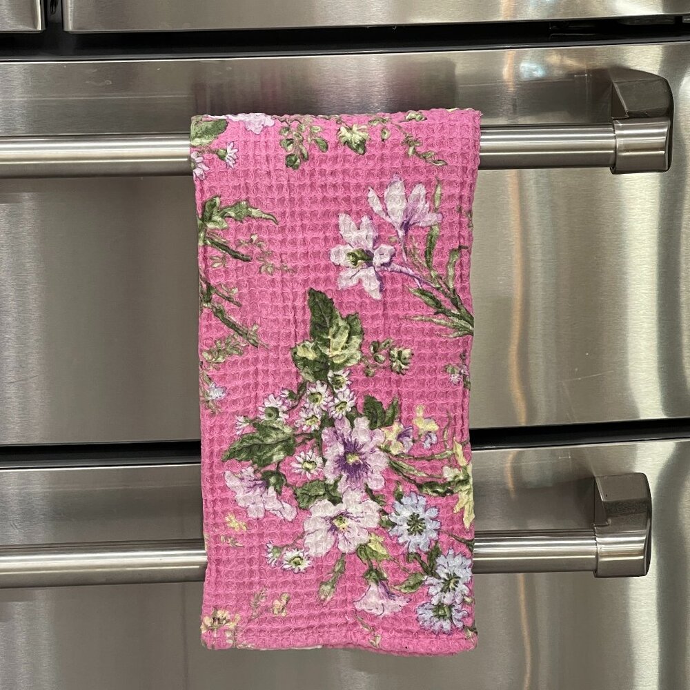 April Cornel Romantic Vintage Style Waffle Dish Towel -NWT - Picture 3 of 8